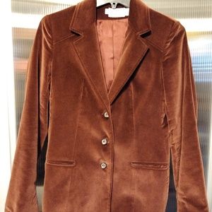 Velvet Blazer**Vintage**Rust Brown